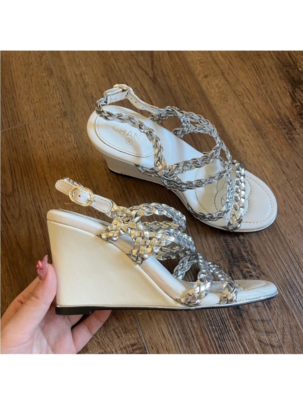 Chanel Silver Wedges - Picture 3 of 9